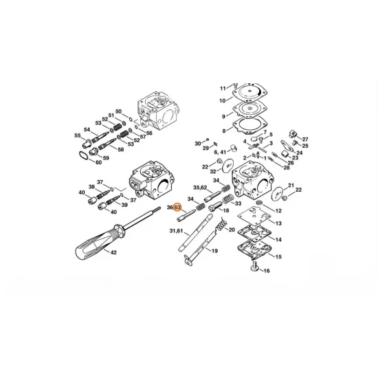 STIHL  Śruba regulacyjna biegu jałowego 4116 122 6800
